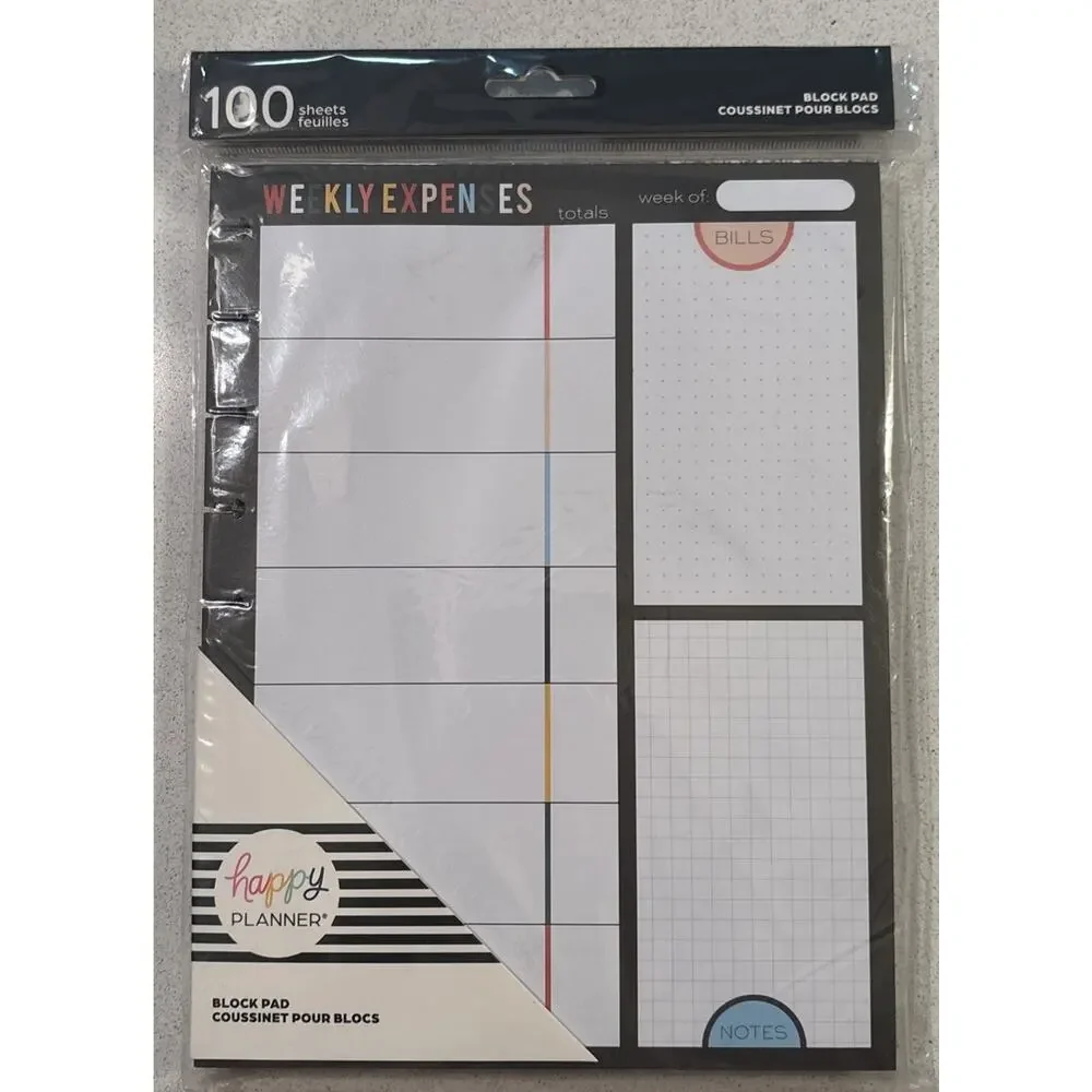 The Happy Planner Debt Payoff Budget Bundle Notebook Classic Paper Block Pad